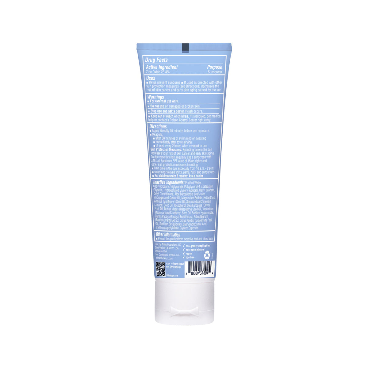 Thinksport SPF 50 Clear Zinc Sunscreen