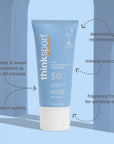 Thinksport SPF 50 Clear Zinc Face Sunscreen