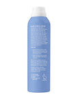Back of ThinkSport sunscreen spray highlighting safety tips and product certifications such as reef friendly, mineral-based, broad-spectrum UVA/UVB, cruelty-free.