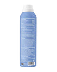 Back of ThinkSport sunscreen spray can providing usage instructions, drug facts, active ingredients, and sun protection measures.