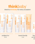 Thinkbaby SPF 50+ Baby Clear Zinc Sunscreen for Sensitive Skin, 3oz