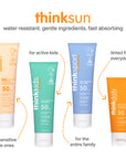 Thinkbaby SPF 50+ Baby Clear Zinc Sunscreen for Sensitive Skin, 3oz