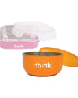 BPA Free - The Bento Box - Pink and BPA Free Cereal / Soup Bowl - Orange