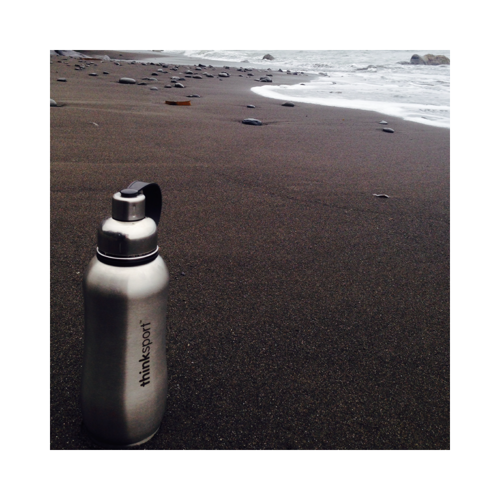 Thinksport Insulated Sports Bottle - 25oz (750ml) - Natural Silver
