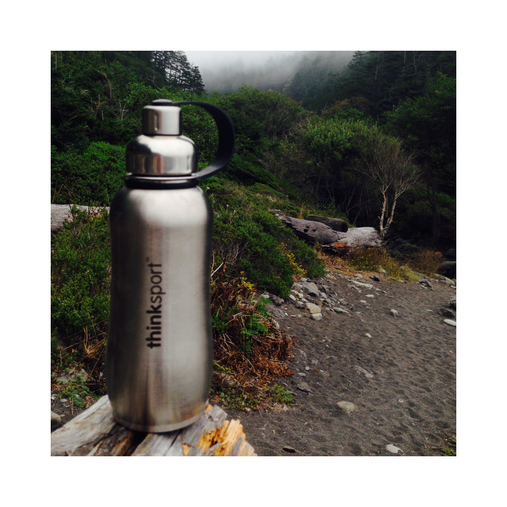 Thinksport Insulated Sports Bottle - 17oz (500ml) - Natural Silver