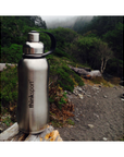 Thinksport Insulated Sports Bottle - 17oz (500ml) - Natural Silver