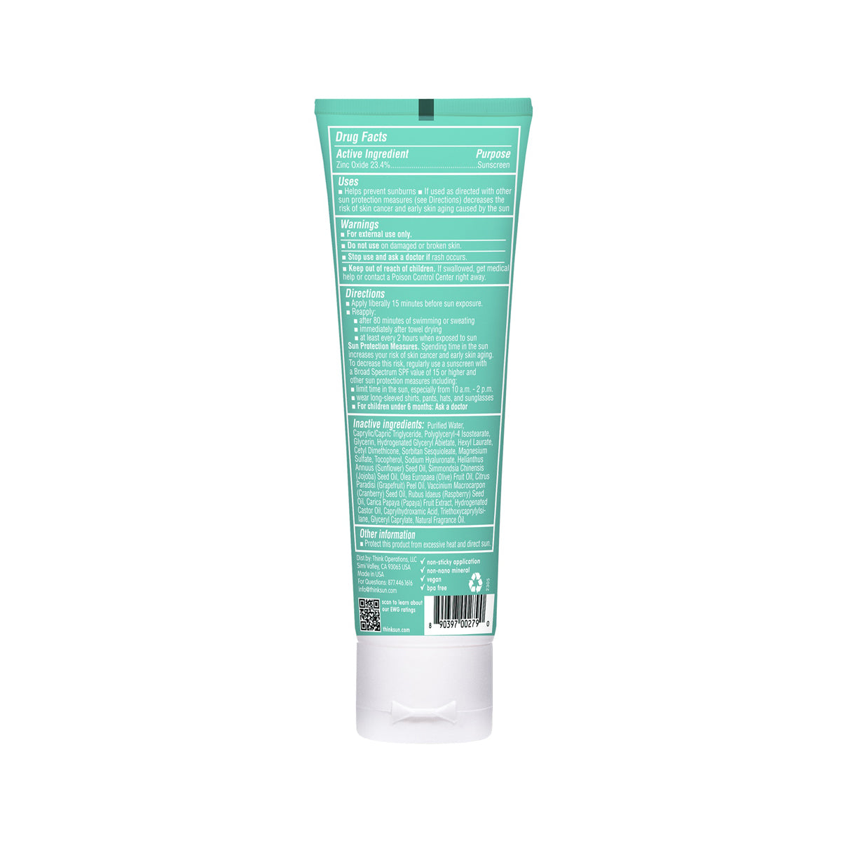 Thinksport Kids Safe Sunscreen SPF 50+ (3oz)