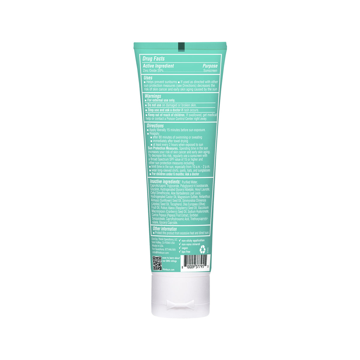 Thinksport Kids Clear Zinc Sunscreen SPF 30