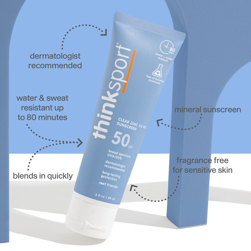 Thinksport SPF 50 Clear Zinc Sunscreen – thinksun