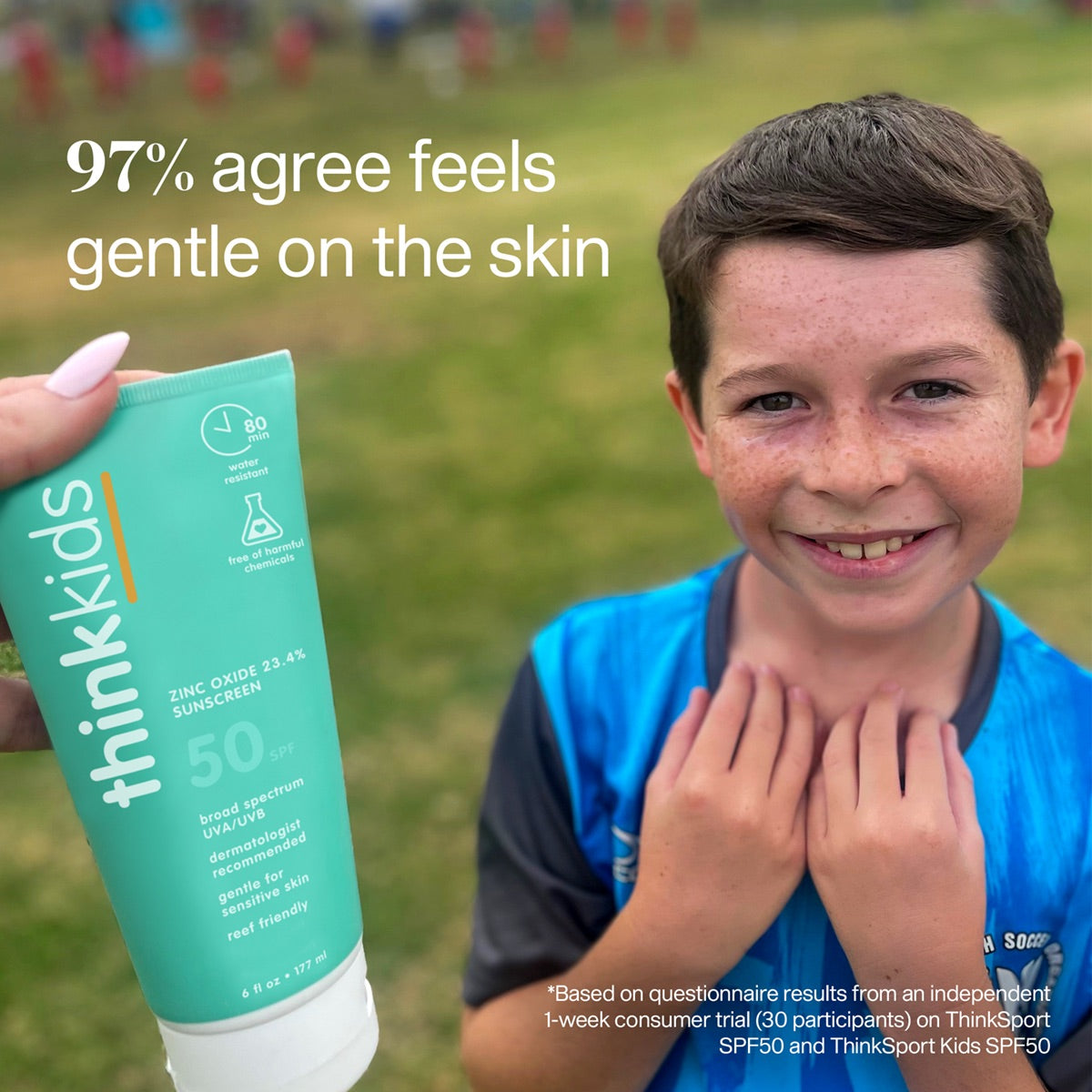 Think Kids Safe Sunscreen SPF50 (6oz) | Reef Safe & EWG Rated #1 – thinksun