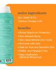 ThinkKids Sunscreen Spray Benefits – Learn about the benefits of our ThinkKids SPF 50 sunscreen spray, including broad-spectrum protection, non-aerosol spray, non-nano mineral zinc oxide, and enriched with aloe. Safe for kids and sensitive skin, with easy application and minimal whitening.