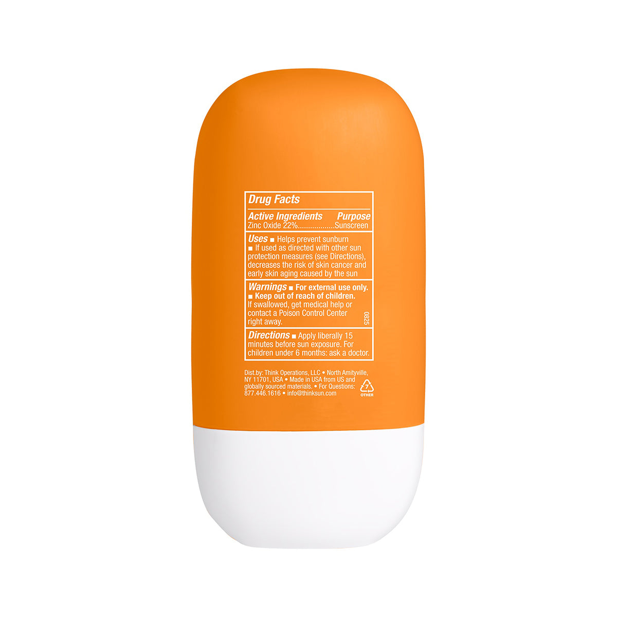 Orange and white roll-on bottle with label on a white background