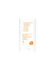 White skincare product packaging with orange text on a white background