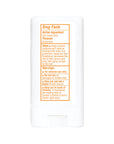 Thinkbaby SPF 30 sunscreen stick Drug Facts panel displaying active ingredient zinc oxide 24 percent and safety warnings.