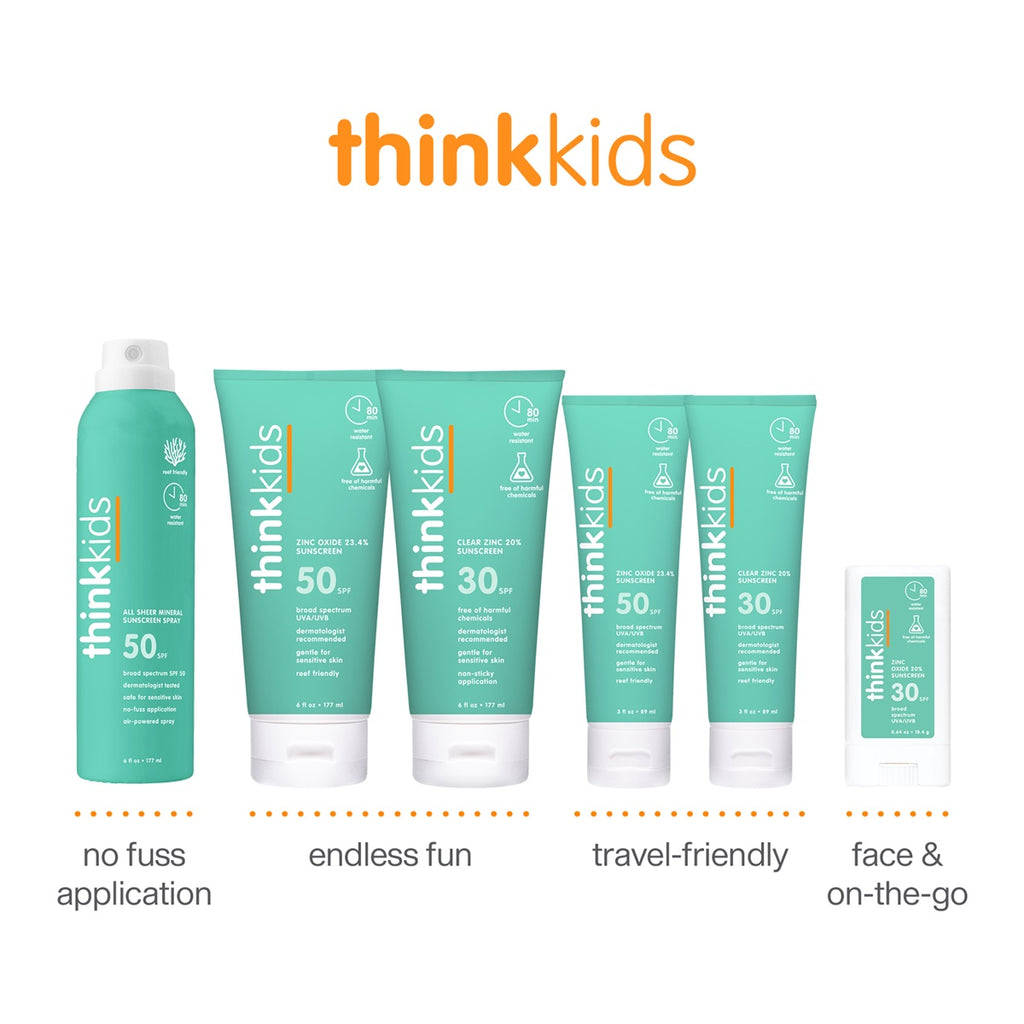 Think Kids Safe Sunscreen SPF50 (6oz) | Reef Safe & EWG Rated #1 – thinksun