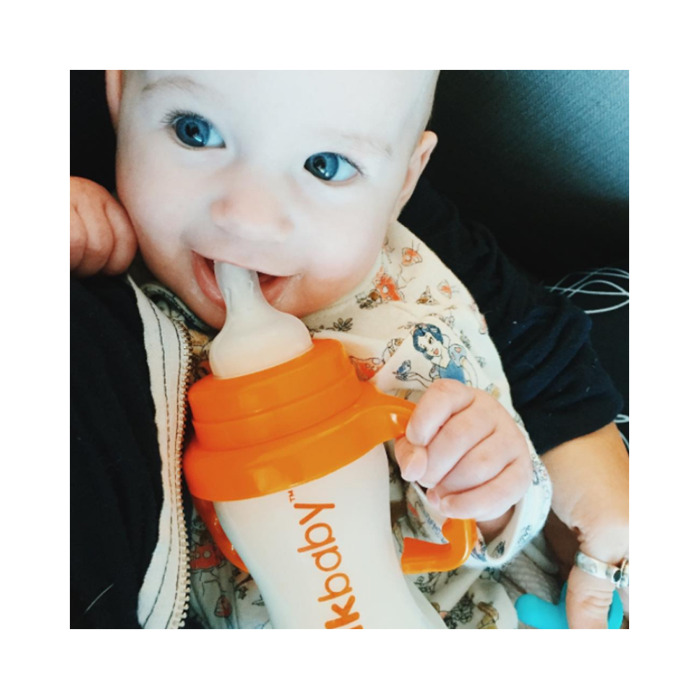 Converts Baby Bottle to Sippy Cup - Orange