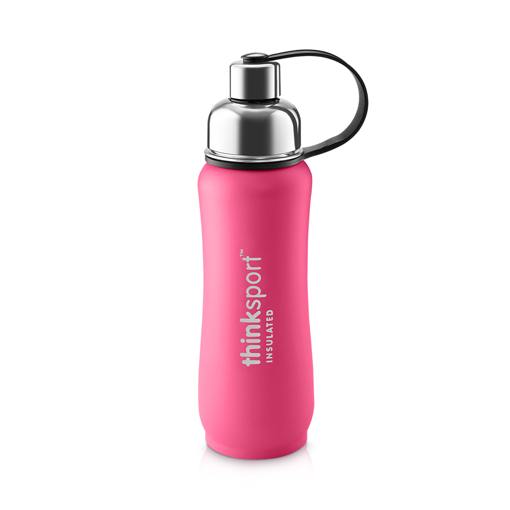 Insulated Sports Bottle Powder Coated Hot Pink